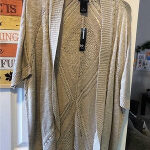 New: New Directions Beige Knit Cardigan
